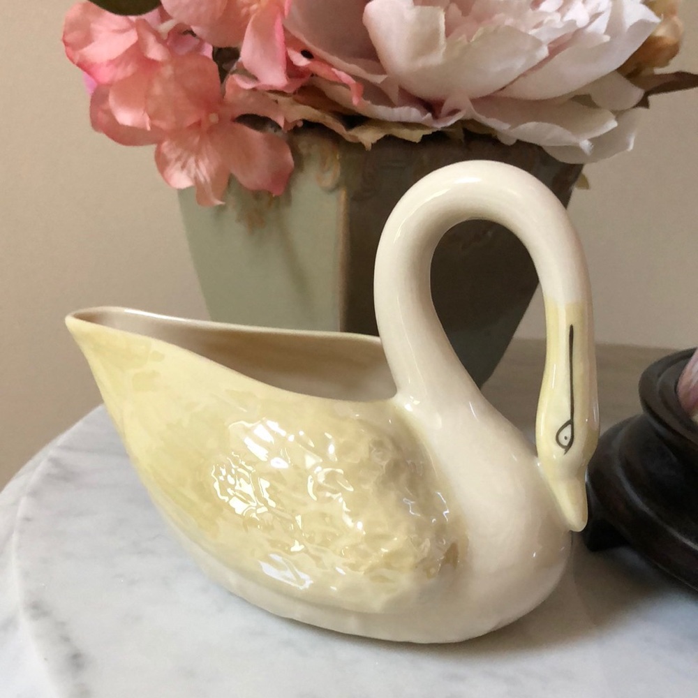 Belleek Ireland swan candy dish perfect